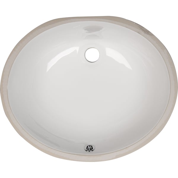 Msi Undermount Porcelain Ceramic Bathroom Sink In White Oval ZOR